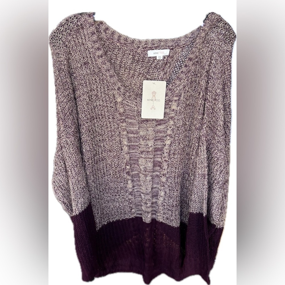 Mine Too 2XL Women’s Split Back Sweater! Great with leggings!